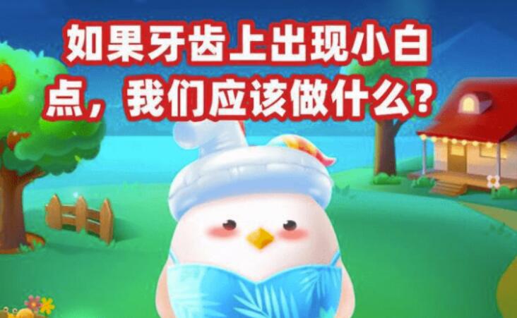 2022蚂蚁庄园5月26蚂蚁庄园小课堂提出问题：假如牙上发生白点，大家该怎么办？