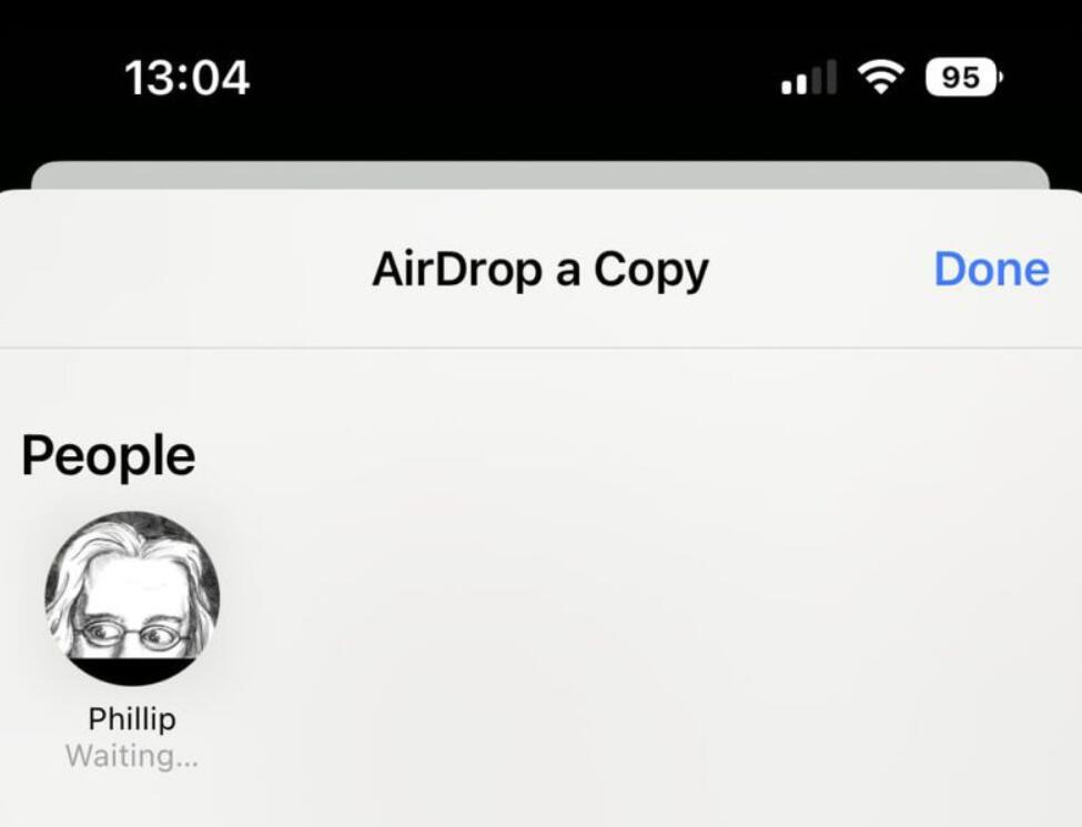 部分苹果iPhone14/Pro客户不能通过手机联系人应用AirDrop隔空投送
