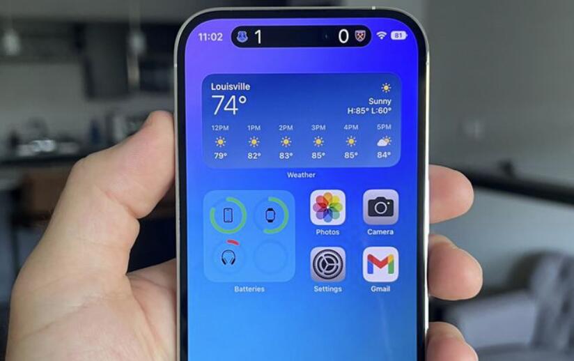 苹果iPhone14Pro/Max适用在iOS16.1“灵动岛”中给予即时体育比分