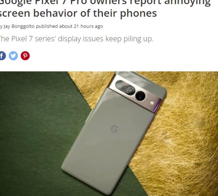 谷歌Pixel7Pro又出问题，客户调侃屏幕滑动不畅