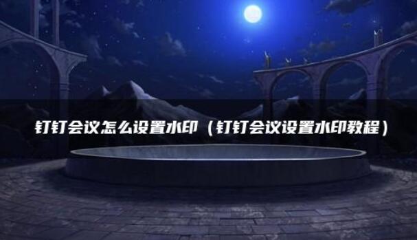 钉钉会议怎么设置水印（钉钉会议设定水印教程）