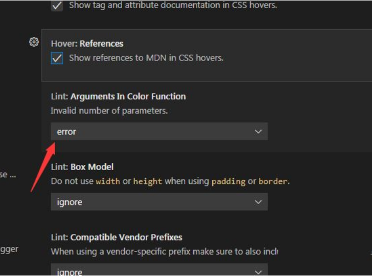 vscode如何设置lint参数允许？设定lint参数允许实例教程