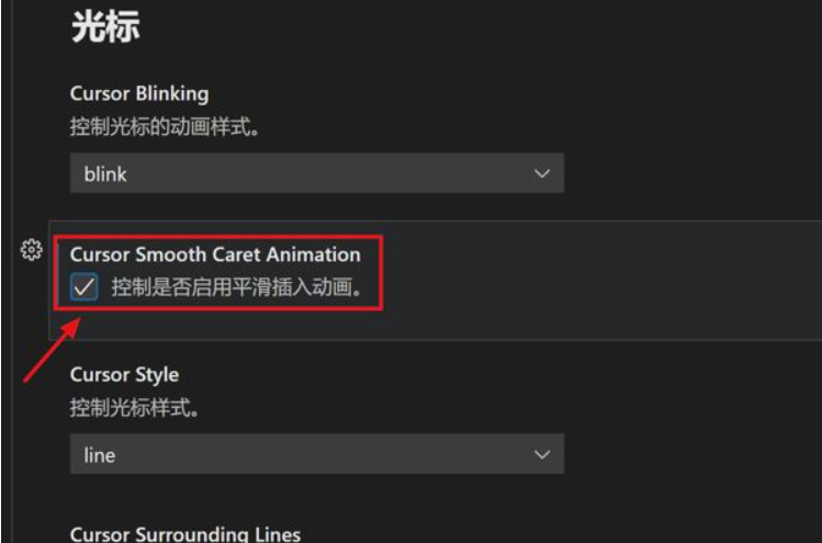 VScode鼠标如何开启平滑插入动画?VScode鼠标开启平滑插进动画教程