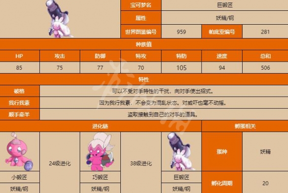 宝可梦朱紫巨锻匠特性哪个好-宝可梦朱紫巨锻匠配招推荐